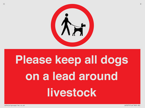 Please keep all dogs on a lead around livestock